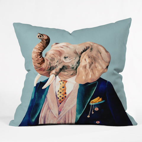 Animal Crew Mr Elephant Throw Pillow