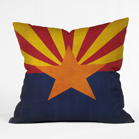 anderson design group rustic arizona state flag outdoor throw pillow Anderson Design Group Rustic Arizona State Flag Outdoor Throw Pillow