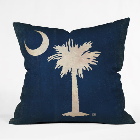 Anderson Design Group Rustic South Carolina State Flag Outdoor Throw Pillow