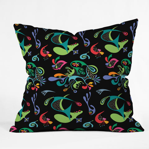 andi bird justice black throw pillow Andi Bird Justice black Throw Pillow