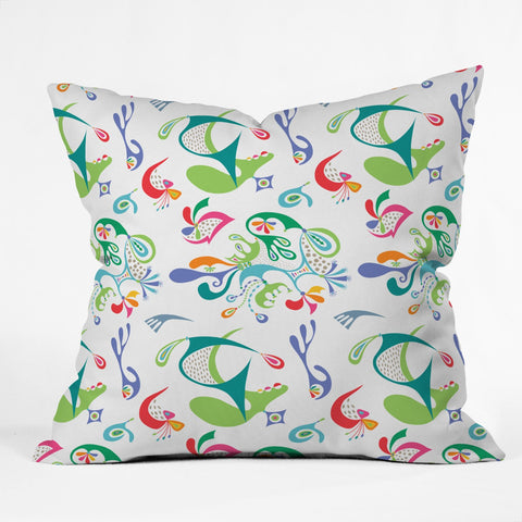 Andi Bird Justice white Throw Pillow