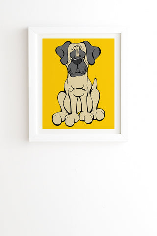 Angry Squirrel Studio Mastiff 35 White Framed Wall Art