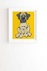 Angry Squirrel Studio Mastiff 35 White Framed Wall Art