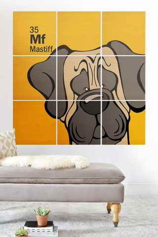 Angry Squirrel Studio Mastiff 35 Wood Wall Mural