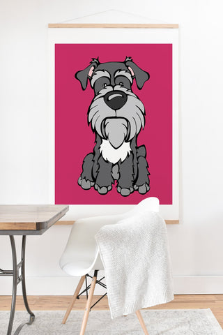 Angry Squirrel Studio Miniature Schnauzer 39 Art Print And Hanger