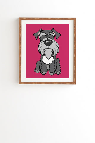 Angry Squirrel Studio Miniature Schnauzer 39 Framed Wall Art