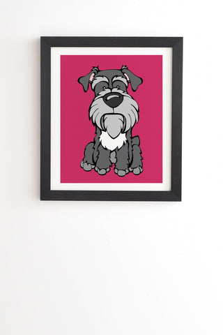 Angry Squirrel Studio Miniature Schnauzer 39 Black Framed Wall Art