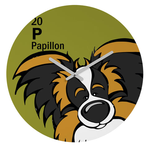 Angry Squirrel Studio Papillon 20 Round Clock