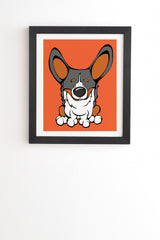Angry Squirrel Studio Pembroke Welsh Corgi 8 Black Framed Wall Art
