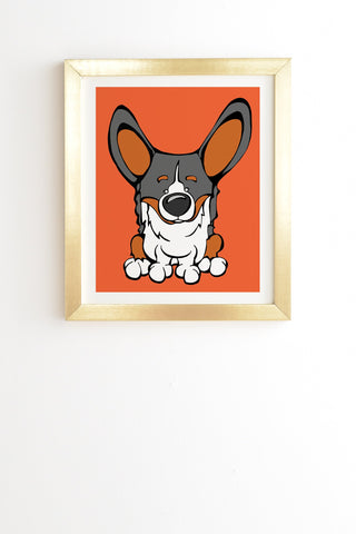 Angry Squirrel Studio Pembroke Welsh Corgi 8 Gold Framed Wall Art