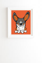 Angry Squirrel Studio Pembroke Welsh Corgi 8 White Framed Wall Art