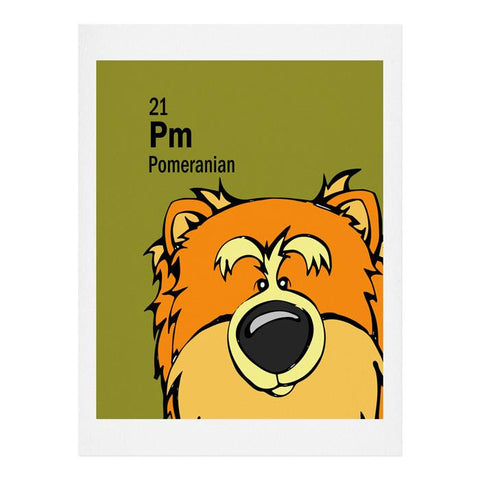 Angry Squirrel Studio Pomeranian 21 Art Print