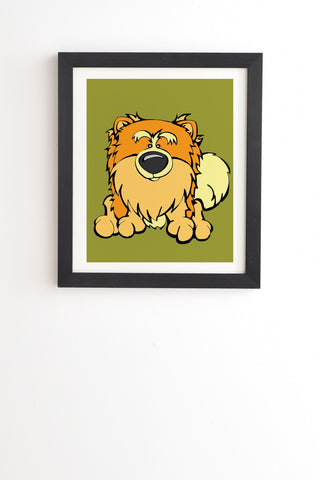 Angry Squirrel Studio Pomeranian 21 Black Framed Wall Art