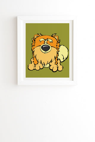 Angry Squirrel Studio Pomeranian 21 White Framed Wall Art