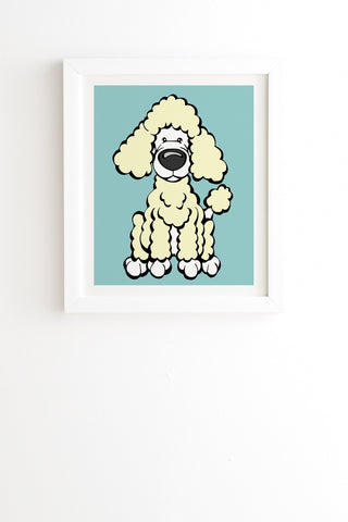 Angry Squirrel Studio Poodle 31 White Framed Wall Art