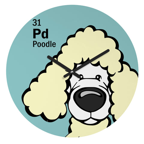 Angry Squirrel Studio Poodle 31 Round Clock