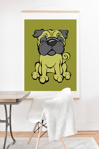 Angry Squirrel Studio Pug 29 Art Print And Hanger