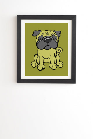 Angry Squirrel Studio Pug 29 Black Framed Wall Art