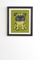 Angry Squirrel Studio Pug 29 Black Framed Wall Art