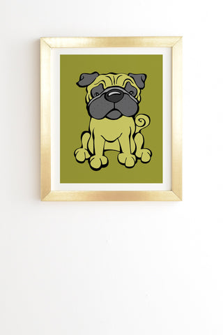 Angry Squirrel Studio Pug 29 Gold Framed Wall Art