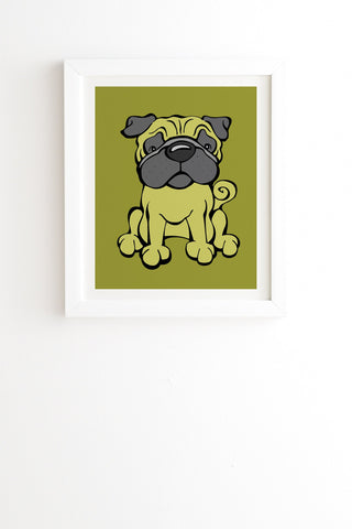 Angry Squirrel Studio Pug 29 White Framed Wall Art