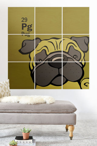 Angry Squirrel Studio Pug 29 Wood Wall Mural