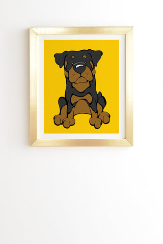 Angry Squirrel Studio Rottweiler 36 Gold Framed Wall Art