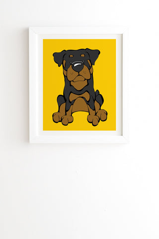 Angry Squirrel Studio Rottweiler 36 White Framed Wall Art