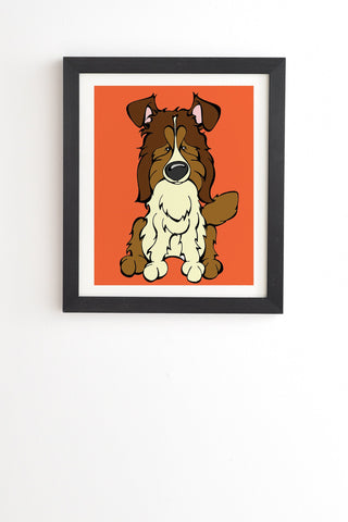 Angry Squirrel Studio Shetland Sheepdog 9 Black Framed Wall Art