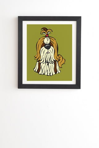 Angry Squirrel Studio Shih Tzu 30 Black Framed Wall Art