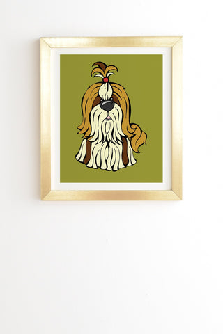 Angry Squirrel Studio Shih Tzu 30 Gold Framed Wall Art