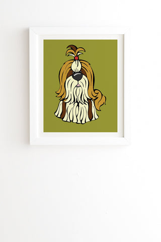 Angry Squirrel Studio Shih Tzu 30 White Framed Wall Art