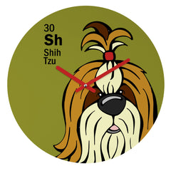 Angry Squirrel Studio Shih Tzu 30 Round Clock