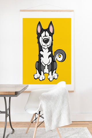 Angry Squirrel Studio Siberian Husky 37 Art Print And Hanger