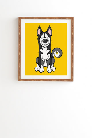 Angry Squirrel Studio Siberian Husky 37 Framed Wall Art