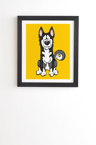 Angry Squirrel Studio Siberian Husky 37 Black Framed Wall Art