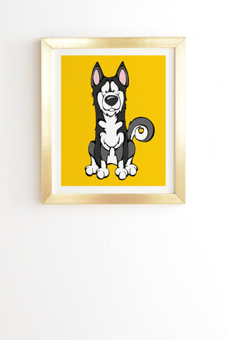 Angry Squirrel Studio Siberian Husky 37 Gold Framed Wall Art