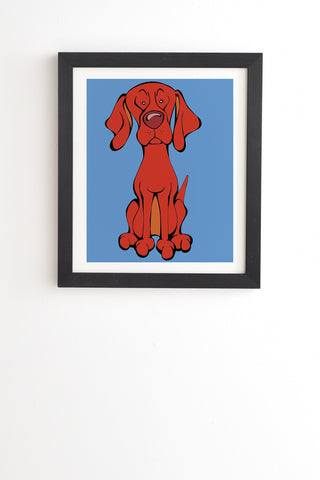 Angry Squirrel Studio Vizsla 33 Black Framed Wall Art