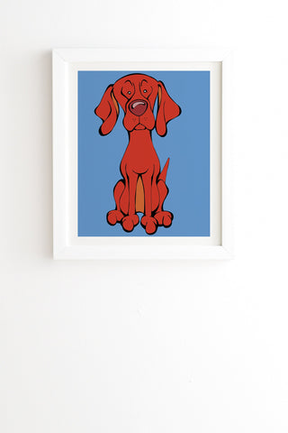 Angry Squirrel Studio Vizsla 33 White Framed Wall Art