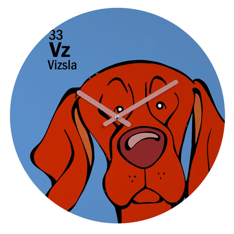 Angry Squirrel Studio Vizsla 33 Round Clock