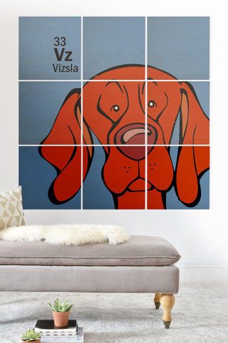 Angry Squirrel Studio Vizsla 33 Wood Wall Mural