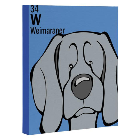 Angry Squirrel Studio Weimaraner 34 Art Canvas