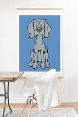 Angry Squirrel Studio Weimaraner 34 Art Print And Hanger