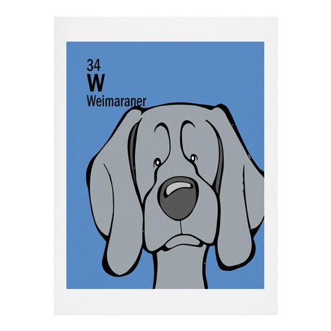 Angry Squirrel Studio Weimaraner 34 Art Print