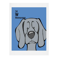 Angry Squirrel Studio Weimaraner 34 Art Print