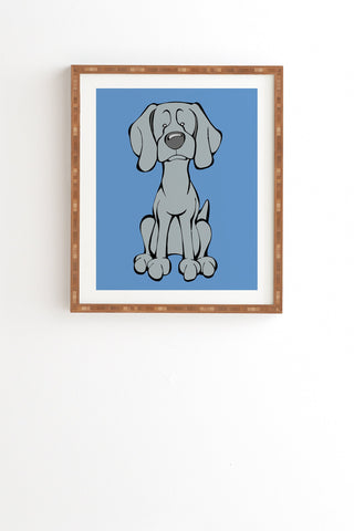 Angry Squirrel Studio Weimaraner 34 Framed Wall Art