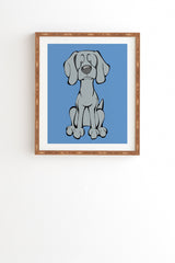 Angry Squirrel Studio Weimaraner 34 Framed Wall Art