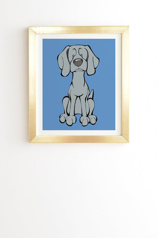 Angry Squirrel Studio Weimaraner 34 Gold Framed Wall Art