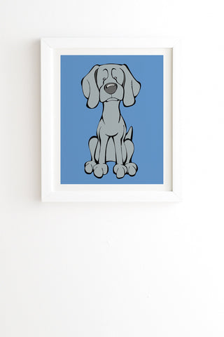 Angry Squirrel Studio Weimaraner 34 White Framed Wall Art