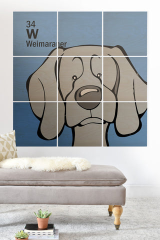 Angry Squirrel Studio Weimaraner 34 Wood Wall Mural